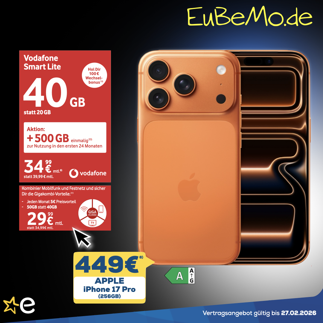 iPhone 17 Pro 449€