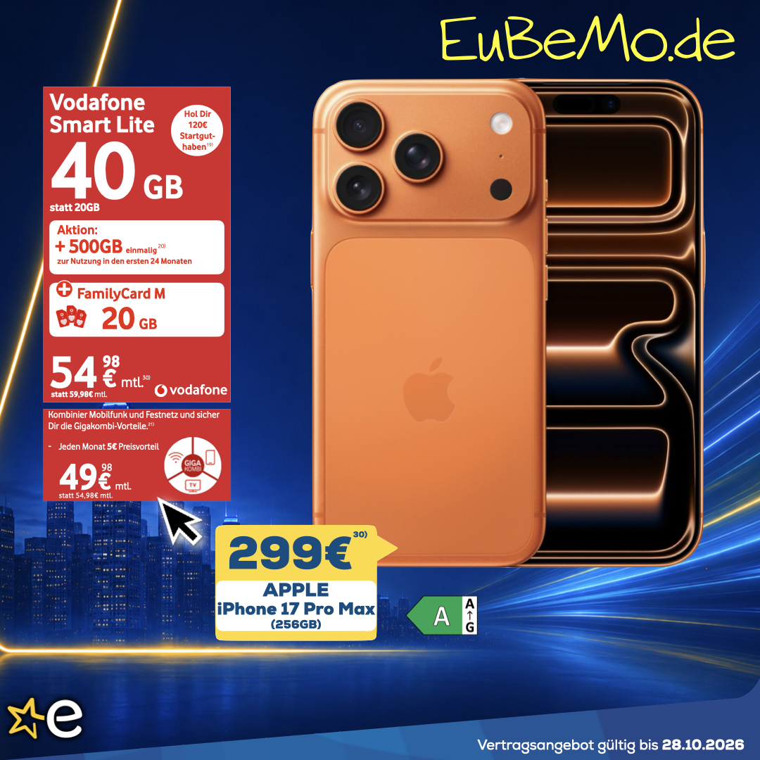 Apple iPhone 17 Pro Max Smart Lite Deal + Family Card M
