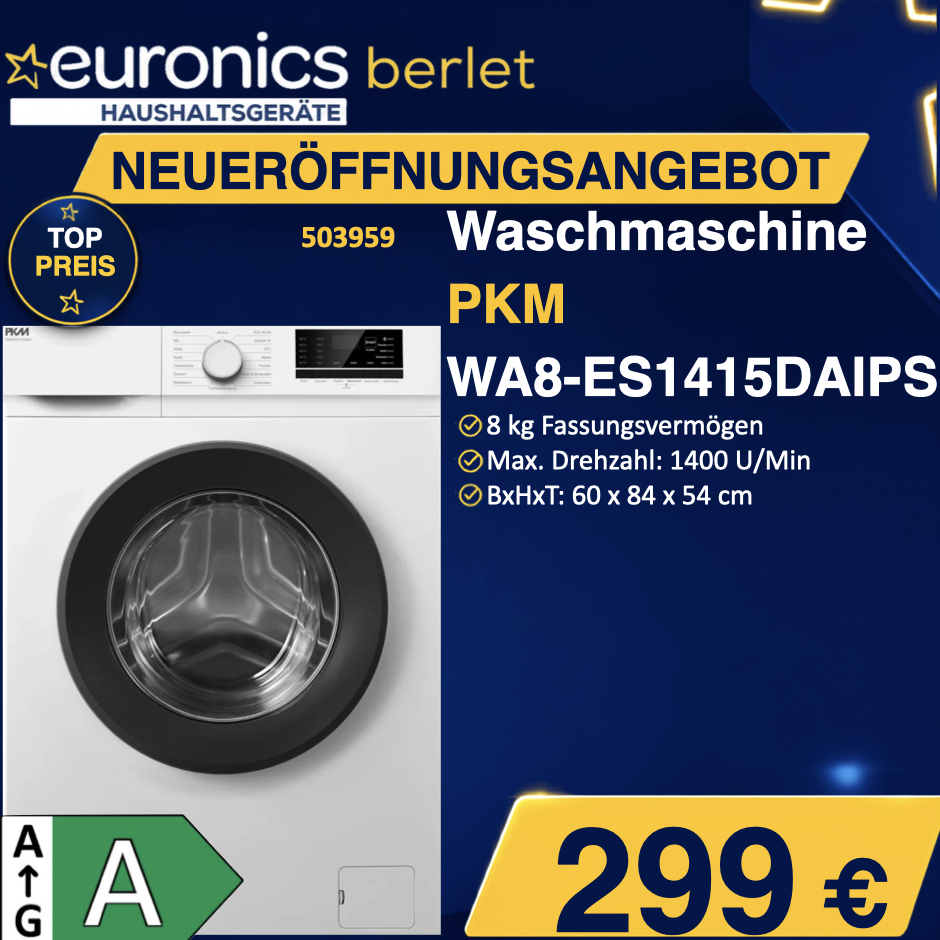 RUB PKM Waschmaschine WA8-ES1415DAIPS 503959