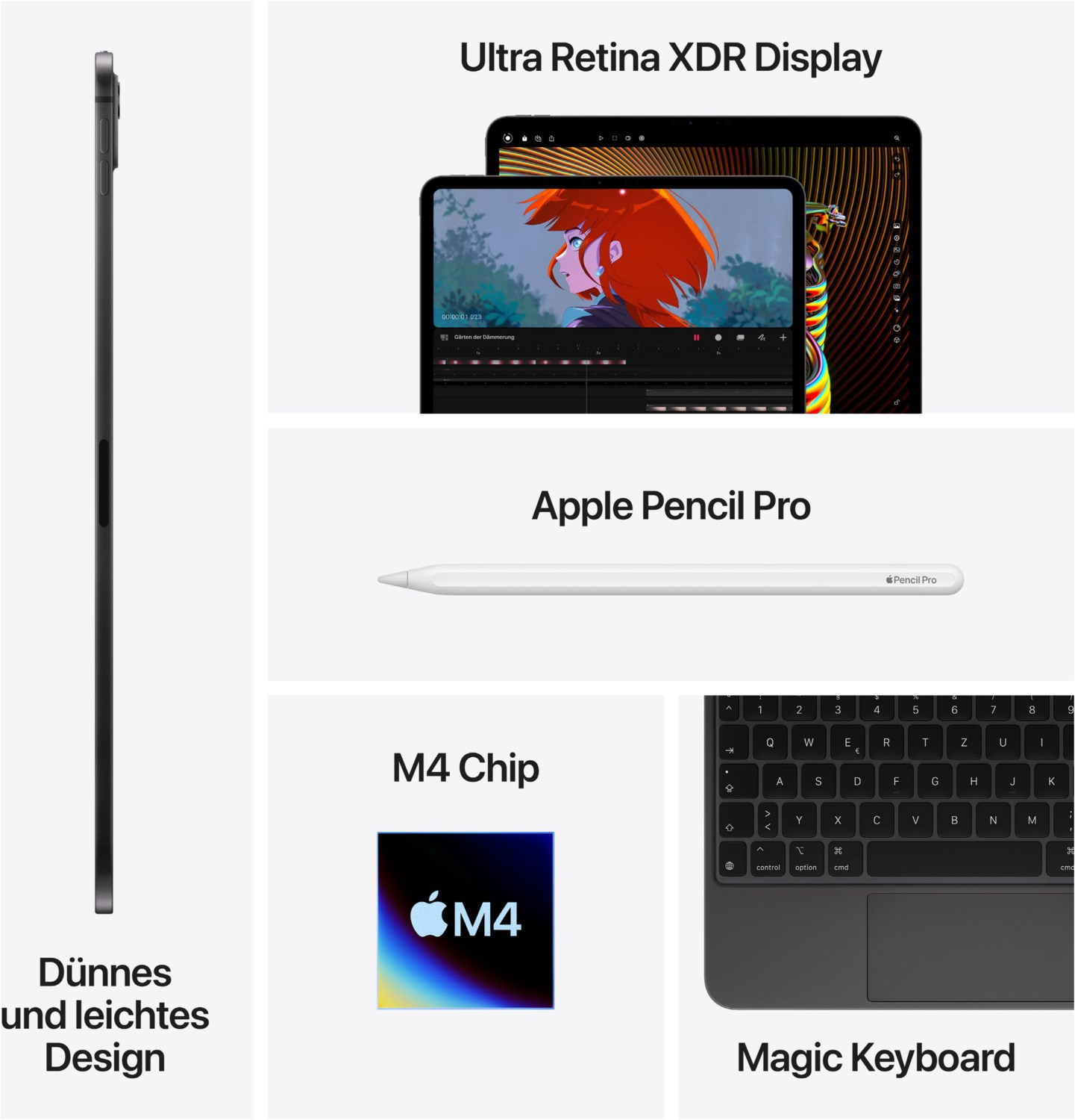 iPad Pro 13" (256GB) WiFi + 5G (2024) space schwarz