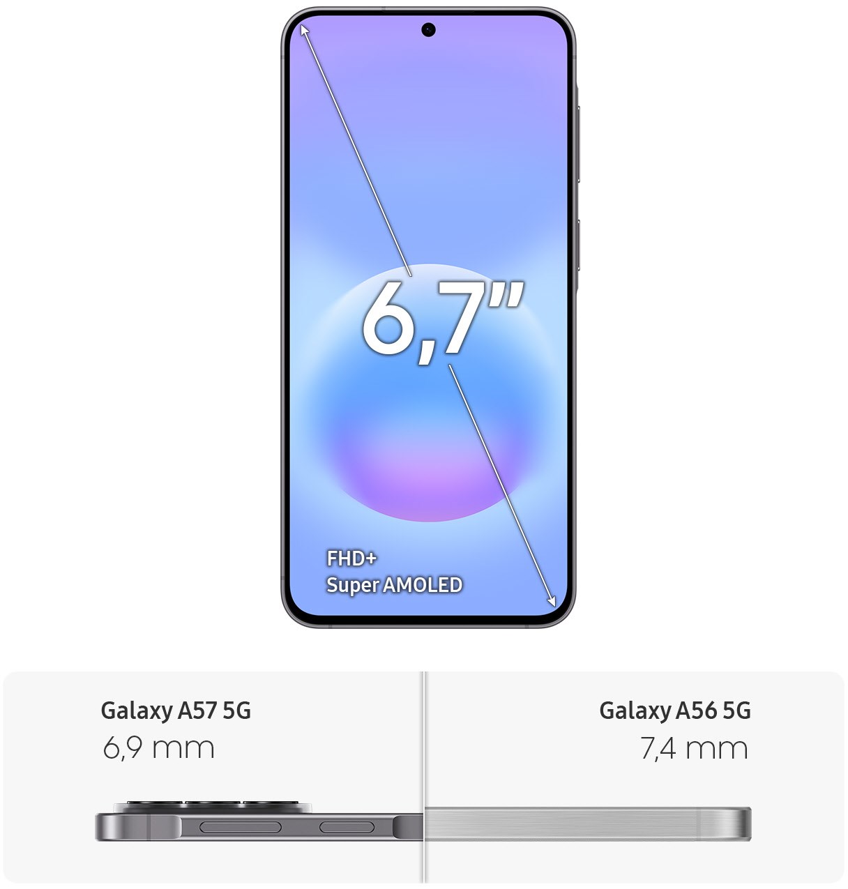 Galaxy A57 5G (128GB) Enterprise Ed Smartphone awesome gray