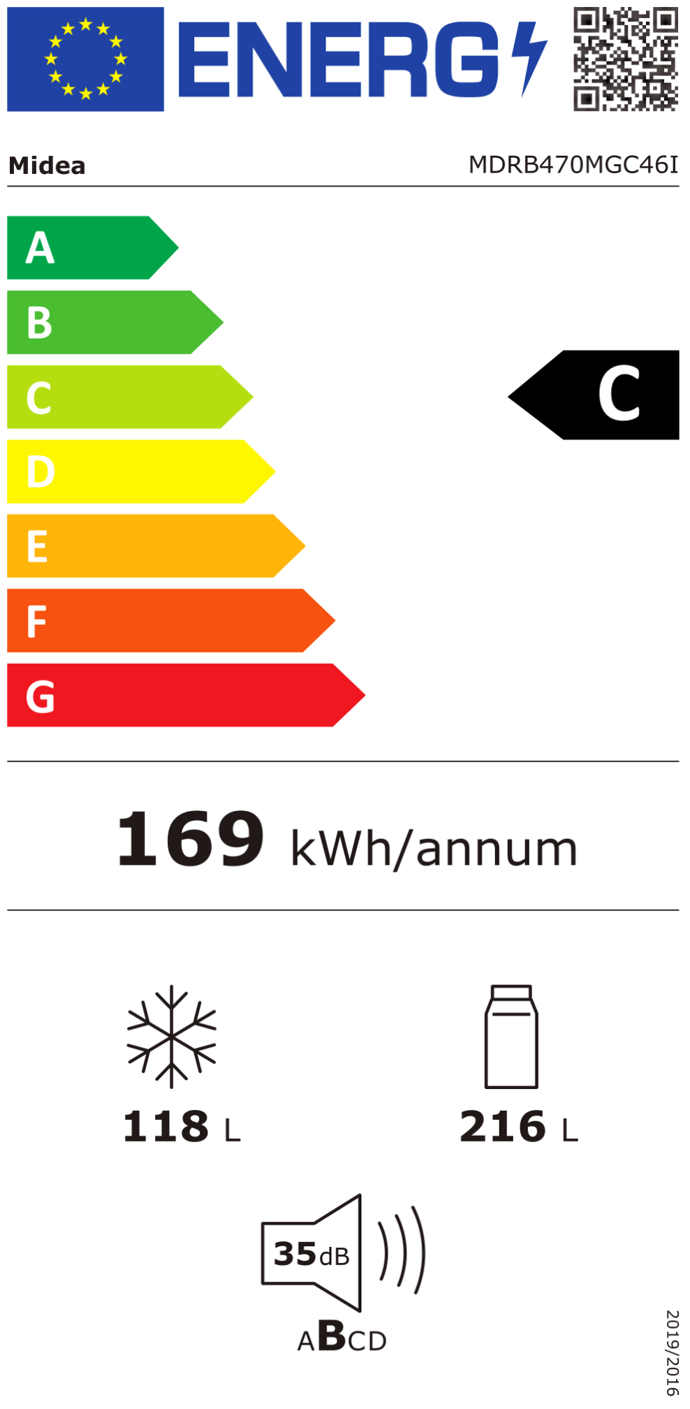MDRB470MGC46I Kühl-/Gefrierkombination inox