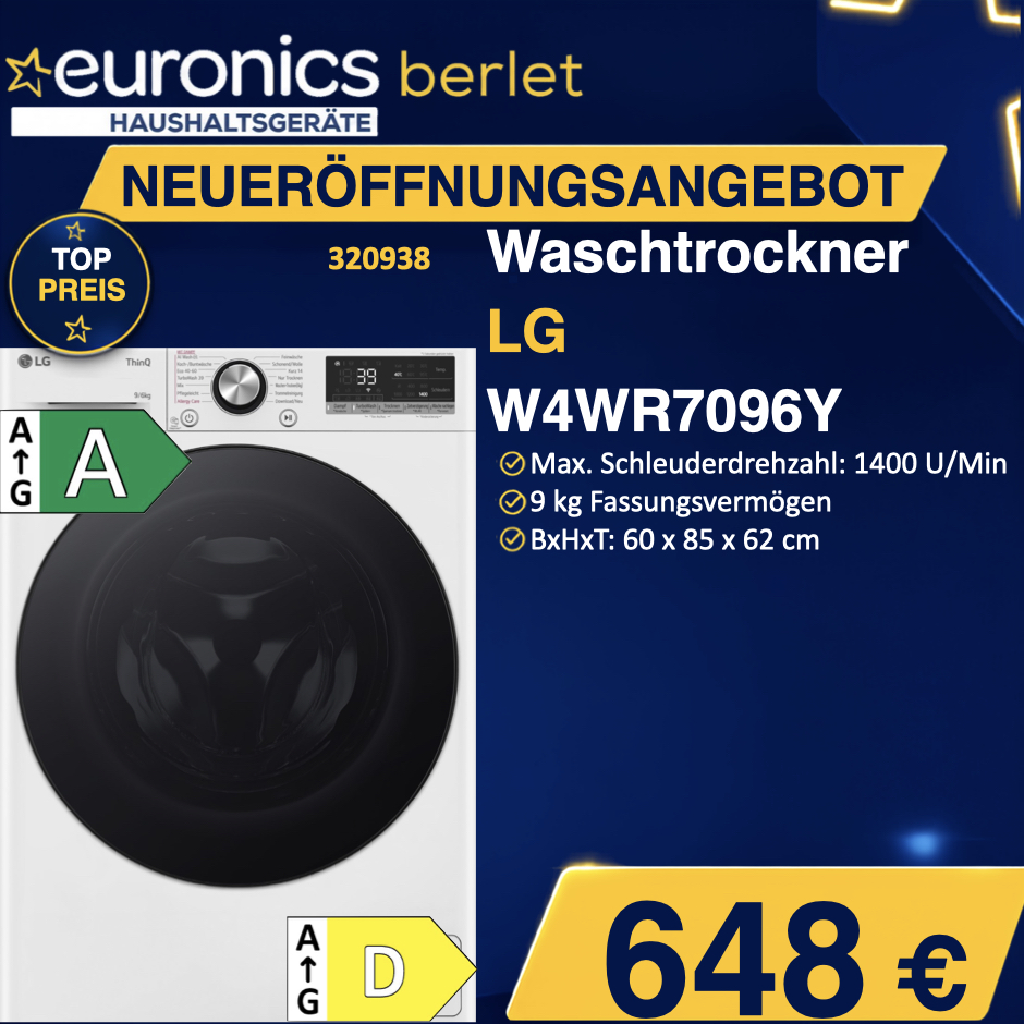 RUB LG Waschtrockner W4WR7096Y 320938 