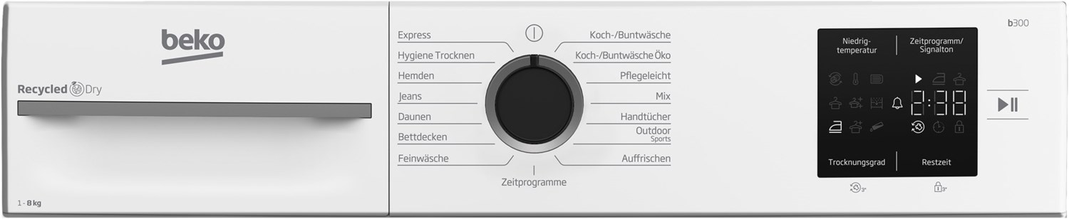 BMFH3T382CW Wärmepumpentrockner weiß