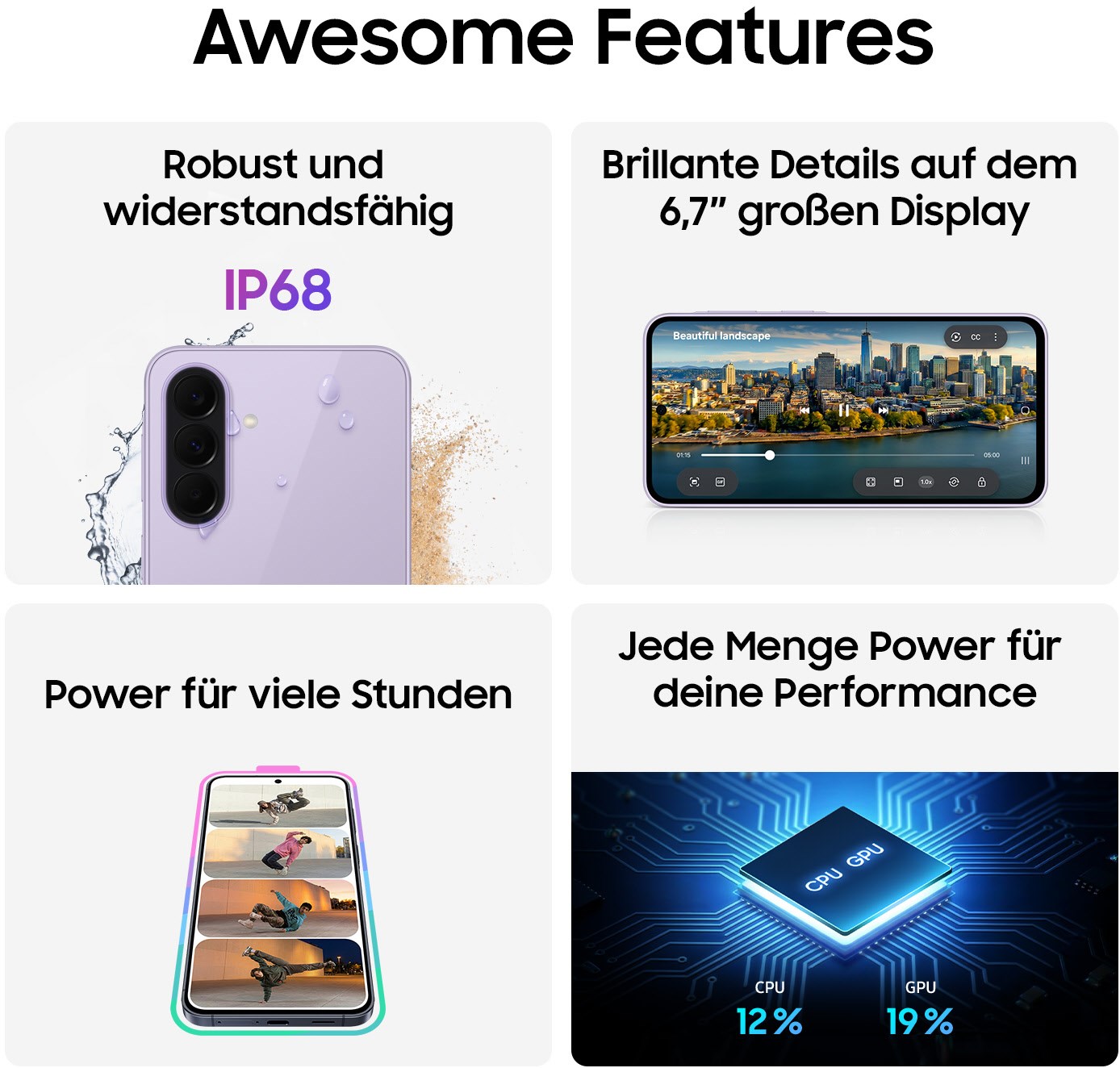 Galaxy A37 5G (128GB) Enterprise Ed Smartphone awesome charcoal